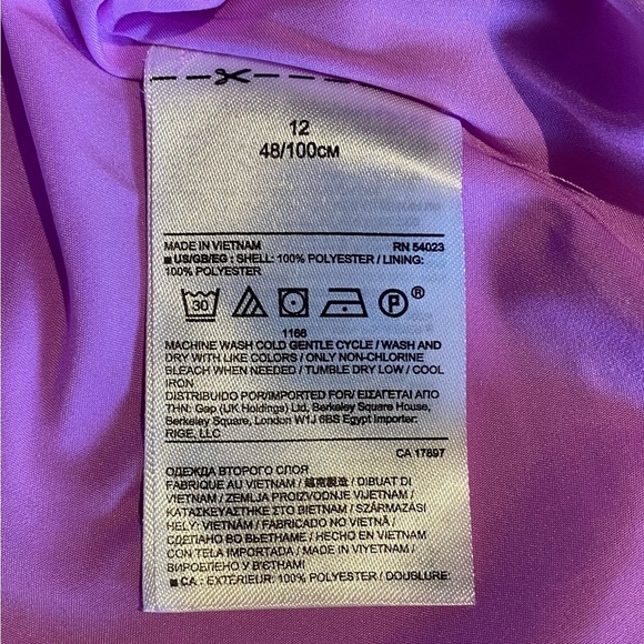 Banana Republic Sleeveless Goddess Dress in violet, size L12 - Picture 8 of 12